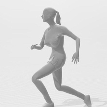 woman jogging sport character running 3d print model - Mito3D