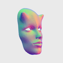 mujer máscara cara niña chica careta 3d print model - Mito3D