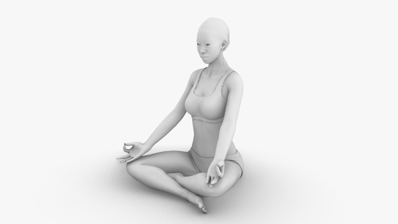 Kadın meditasyon mimari model maket minyatür heykelcik insan poz karakter yazdırılabilir insanlar diyorama şekil 3dprint teraryum Bahçe yoga siyah kadın 3d print model - Mito3D