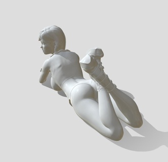 woman miniature female girl body legs statue sculpture figure figurine model pose cute art resin lady hair pretty character 3d print model - Mito3D