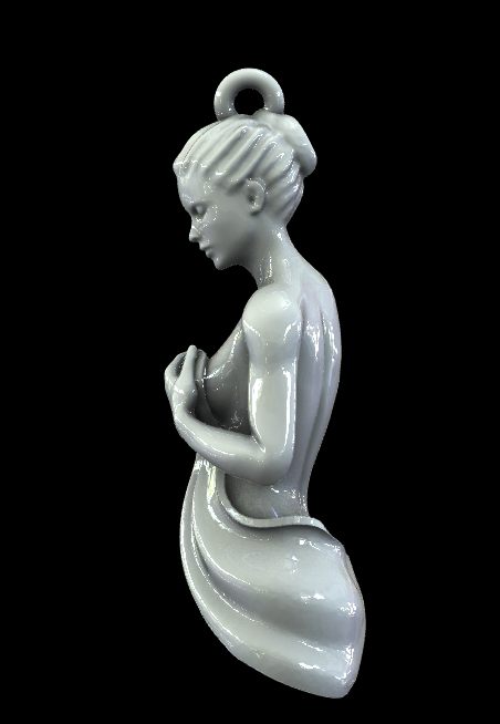 donna pendente 3D print model - Mito3D