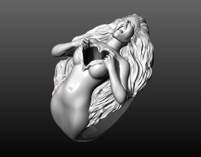 woman ring offering heart take heart ring woman ring fashion jewelry human heart ruby gold silver diamond printable sapphire diamond heart pendant wedding woman character female girl gem  3d print model - Mito3D
