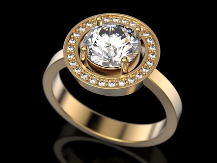 donna squillare gioielleria Stampa 3dprinted stampabile anelli design gioiello d'oro moda stampa oro prototipazione argento nozze 3d print model - Mito3D