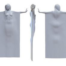 kadın heykel sanat baykuş bebek yoda Yunus köpek 3d print model - Mito3D