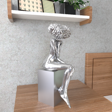 Kadın oturmuş heykel 3d print model - Mito3D