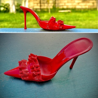 mulher sapato suporte colecionável chaveiro miniatura scarpa moda 3d print model - Mito3D