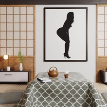woman silhouette 10 art decor picture girl clipart house room design canvas sexy body 3d print model - Mito3D