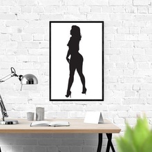 woman silhouette 11 art decor picture girl clipart house room design canvas sexy body 3d print model - Mito3D
