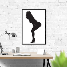 Kadın siluet 6 Sanat vücut kız dekor resim küçük ev oda tasarım 3d print model - Mito3D