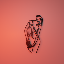 Kadın siluet boyama Sanat masa estetik ev 3d print model - Mito3D