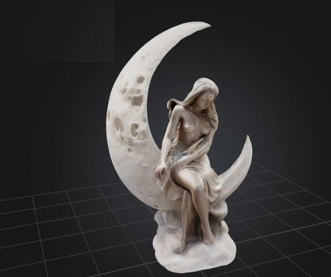 mujer sentado on luna hogar casa decoración arte belleza estatua busto 3d amor 3d print model - Mito3D