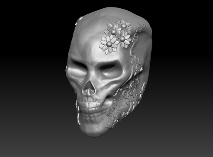 woman skull head 3d print model - Mito3D