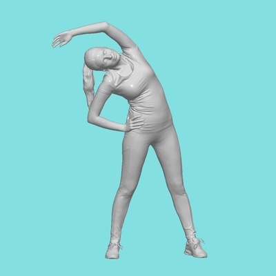 kadın uzatmak insanlar karakter diyorama sanat fitness döküm 1 64 vücut 32 model minyatür insan minyatürler figürinler 3d print model - Mito3D