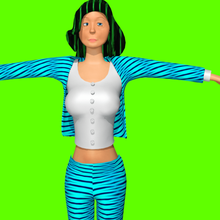 woman suit dancing suns fashion clothes shit pants jacket 3d print model - Mito3D