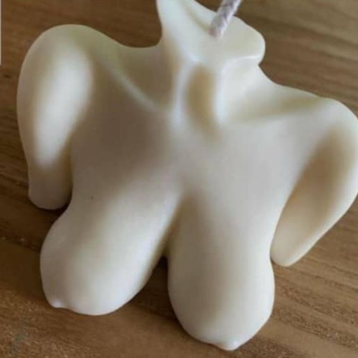 femme torse bougie candel corps décoration Accueil maison art fille 3D print model - Mito3D