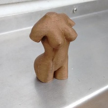 femme torse sculpture de nu art sculptures statues fille nue féminin nu-dame bout à seins 3d print model - Mito3D