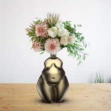 femme vase art décoration fleur plante pot moule torse intérieur conception bougie cire décoratif corps décor sculptures 3d print model - Mito3D