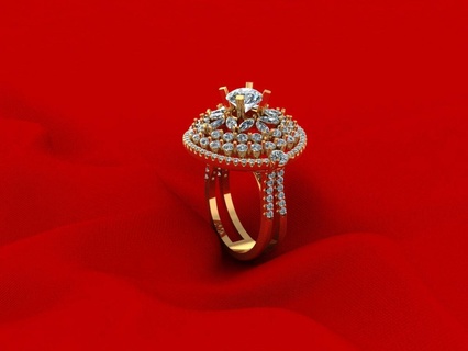 femme mariage bague m5 pendentif bijoux maman solitaire Budha Collier boucle d'oreille 3d impression imprimable art 3d print model - Mito3D