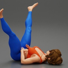 mulher wide angle sentado ioga pose 3d impressão modelo 3d print model - Mito3D
