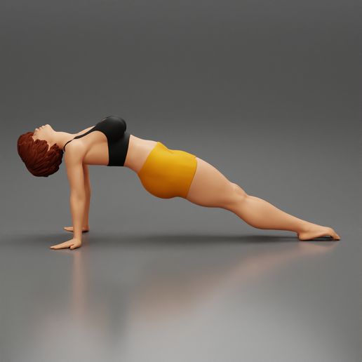 donna yoga modello purvottanasana inversione tavolo posa 3d Stampa 3D print model - Mito3D