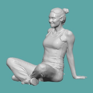 mujer yoga personas personaje sentar diorama fundido presión 1 64 cuerpo 32 Bosquejo miniatura humano miniaturas figuritas 3d print model - Mito3D