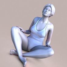 woman yoga art barefoot girl figurine sculpture posture zen