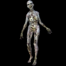 donna zombie 2 morto cammina raccapricciante apocalisse mostro orrore trucco cosplay spaventoso stazione gioco xbox 3d print model - Mito3D
