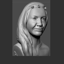 woman2 art statua la scultura testa faccia modello 3d print model - Mito3D