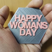 womans day plaque Kunst Anzeichen logos 3d print model - Mito3D