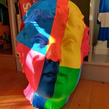 womans head - sculpture pop art classical roman woman popart 3d print model - Mito3D