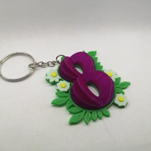 per la giornata della donna portachiavi 8 marzo vari anello chiavi formato womanday L ' l 3d print model - Mito3D