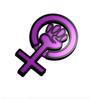 women's day keychain woman feminism 3d print model - Mito3D