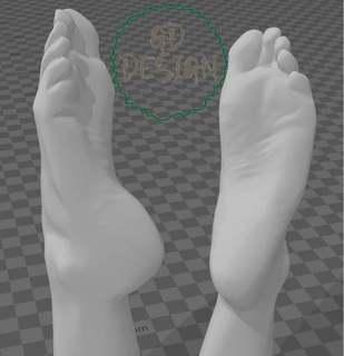 women's feet toenails ver woman's cor art home painting kids 3d print model - Mito3D