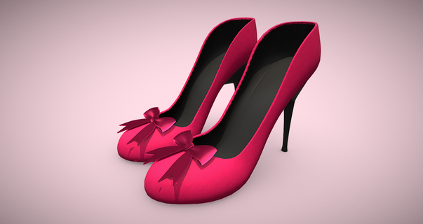 women's high heels sandals gift bows pattern 3d print model - Mito3D