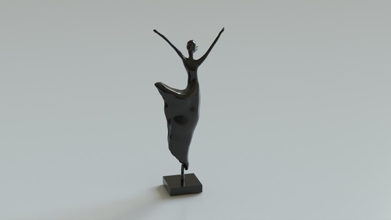 KADIN sevinç dans Sanat heykel 3d print model - Mito3D