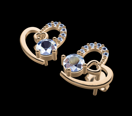 women earrings 3d print model 34 jewelry 3dmodel cad ewelry printable europe usa earring 14k jewel states italy jewellery baguette stud studearrings hoopearrings hoop 3d print model - Mito3D