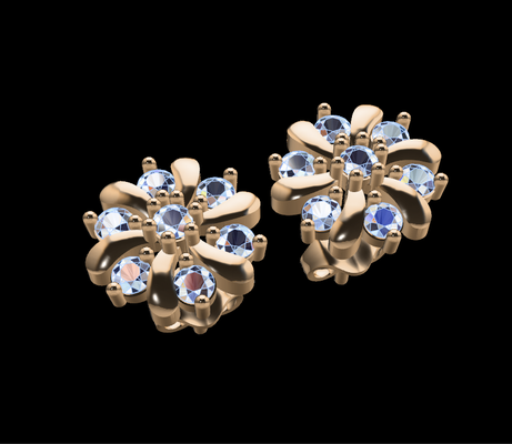 women earrings 3d print model 36 jewelry 3dmodel cad ewelry printable europe usa earring 14k jewel states italy jewellery baguette stud studearrings hoopearrings hoop 3d print model - Mito3D