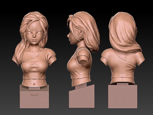 kadin modelleme sanat şekil kız model insan oyuncak şirin 3d print model - Mito3D