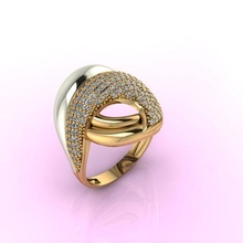 mujer anillo joyería joya stl solitario 3dm imprimible fantasía platino lujoso Boda compromiso plata 3d print model - Mito3D