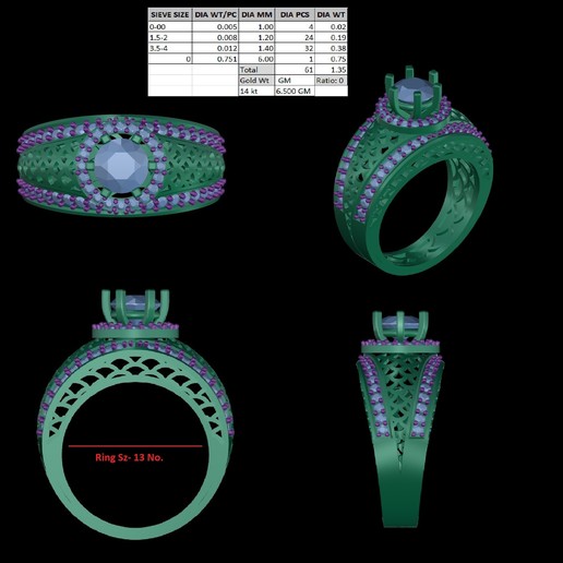 les femmes de l'anneau bijoux anneau mariage 3D print model - Mito3D