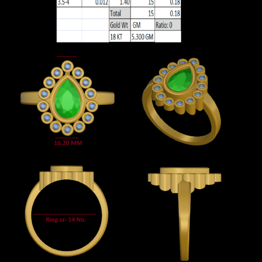 les femmes de l'anneau bijoux 3D print model - Mito3D