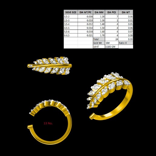 mulheres anel jóias 3D print model - Mito3D