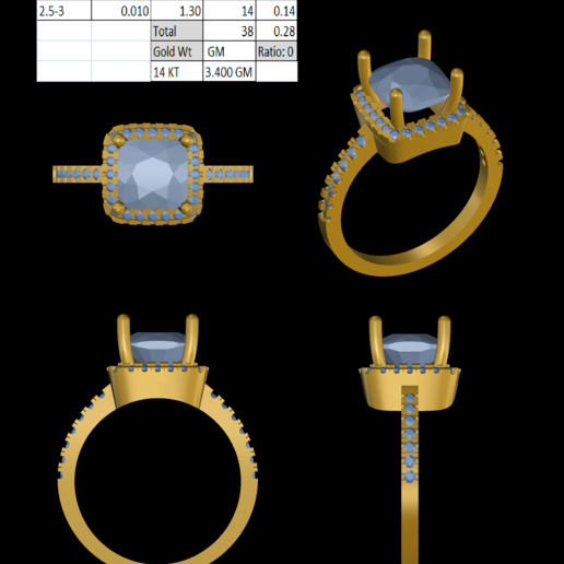 women ring jewelry 3D print model - Mito3D