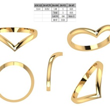 donne anello gioielli aniversario d'oro jewellary argento 3d print model - Mito3D