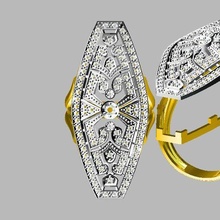 women ring - jcd render 3d print model jewelry stl solitaire 3dm printable fantasy platinum fancy wedding engagement jewel jewellery silver 3d print model - Mito3D