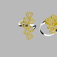 mujer anillo jcd 3d impresión modelo joyería joya anillos solitario libra esterlina imprimible diamante platino brillante Boda compromiso plata delicado ligero 3d print model - Mito3D