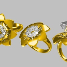 KADIN yüzük jcd vermek 3d Yazdır model takı yüzükler Solitaire sterlin yazdırılabilir elmas platin parlak düğün nişan mücevher gümüş narin ışık 3d print model - Mito3D