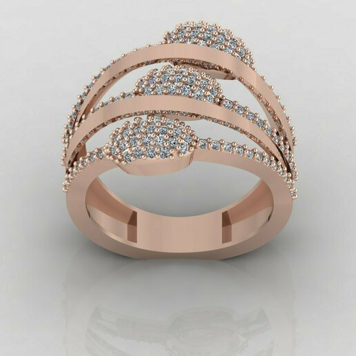donne squillare 3dm stl render 3d Stampa modello anelli solitario sterlina stampabile diamante platino brillante nozze Fidanzamento gioiello gioielleria argento delicato luce oro bianca 3D print model - Mito3D