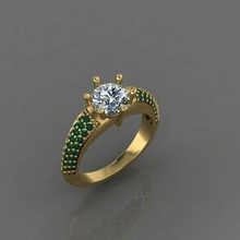 mujer anillo 3dm stl 3d impresión modelo anillos solitario libra esterlina imprimible diamante platino brillante Boda compromiso joya joyería plata delicado ligero oro blanco 3d print model - Mito3D