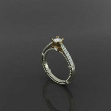 KADIN yüzük 3dm stl vermek 3d Yazdır model yüzükler Solitaire sterlin yazdırılabilir elmas platin parlak düğün nişan mücevher gümüş takı narin ışık altın beyaz 3d print model - Mito3D